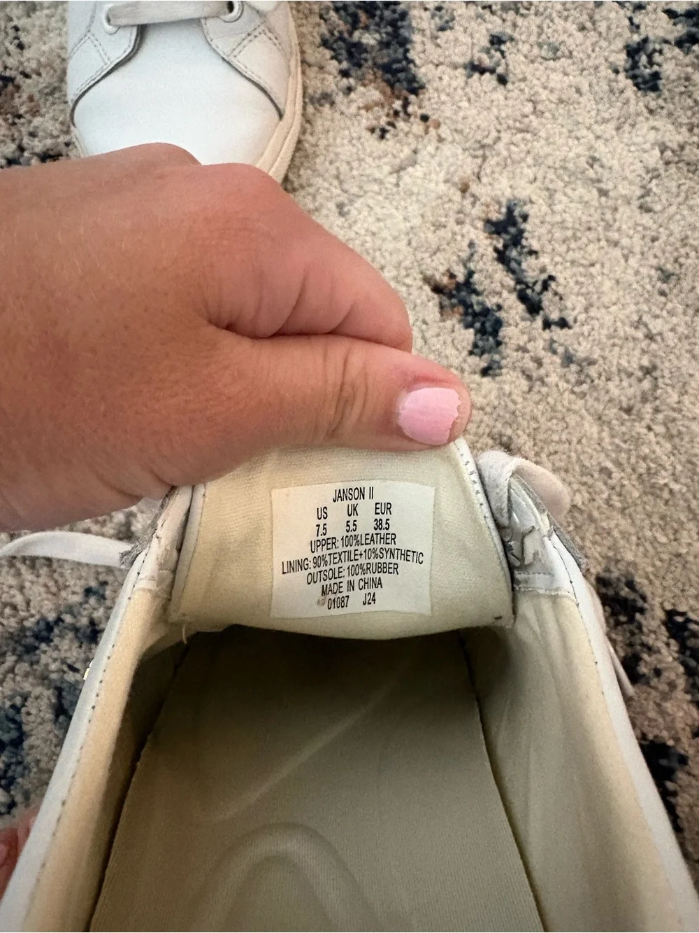 Lauren Ralph Lauren Jansen White Leather Low-Top Sneakers with Gold Logo